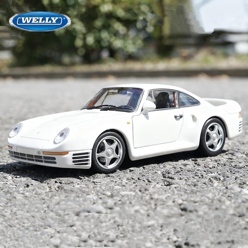 Welly 1/24 Porsche 959 Alloy Sports Car Model Diecast Metal Classic Racing Vehicle Car Model Simulation Collection Kids Toy Gift
