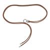 Retro PU Leather Waist Belt Thin Design Lightweight Adjustable Waistband for Daily Commute Office and Vacation