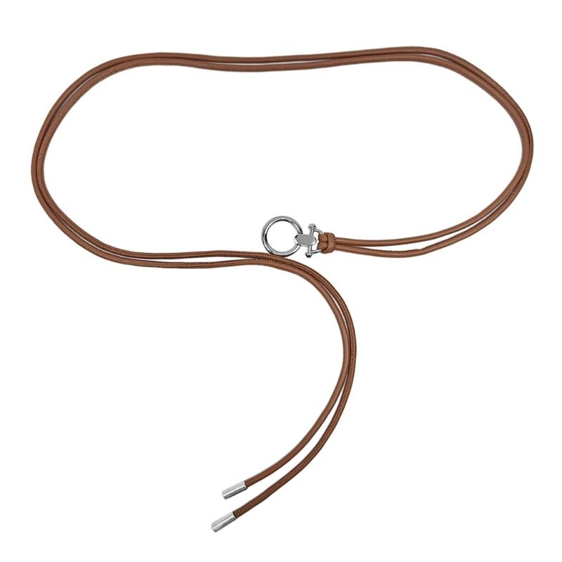 Retro PU Leather Waist Belt Thin Design Lightweight Adjustable Waistband for Daily Commute Office and Vacation