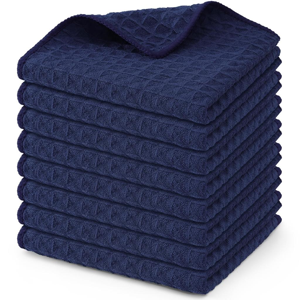 Olanly Kitchen Towels Premium Microfiber Waffle Weave Kitchen Cleaning Rags Ultra Absorbent Dish Towel Reusable Daily Dish Cloth