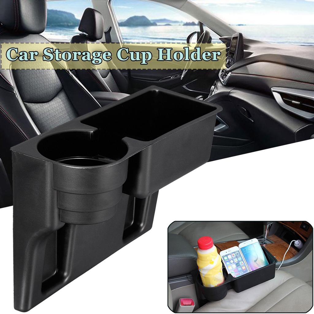 Universal Black Drink Cup Bottle Holder Beverage Seat Seam Wedge Car Truck-Mount