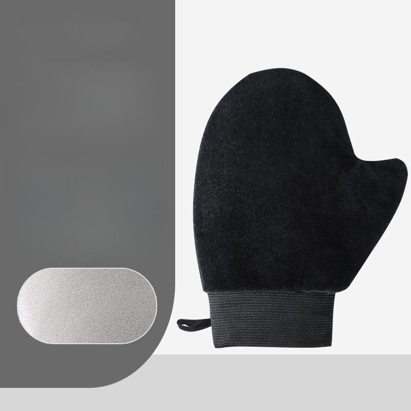 

Многоразовые перчатки для чистки тела, аппликатор для загара, перчатки для загара в ванной и спа чёрный