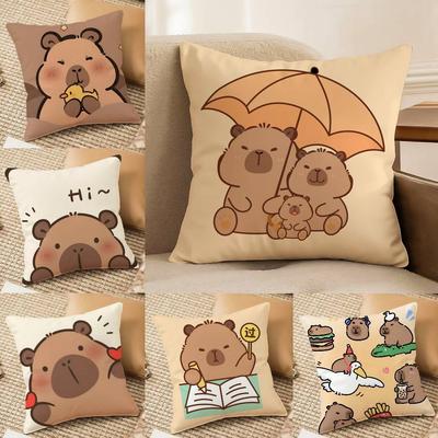 Niedlich lustig Kapibara Kissenbezug Druck Kissenbezug Wohnzimmer Sofa Kissenbezug Schlafzimmer Zimmer Dekor