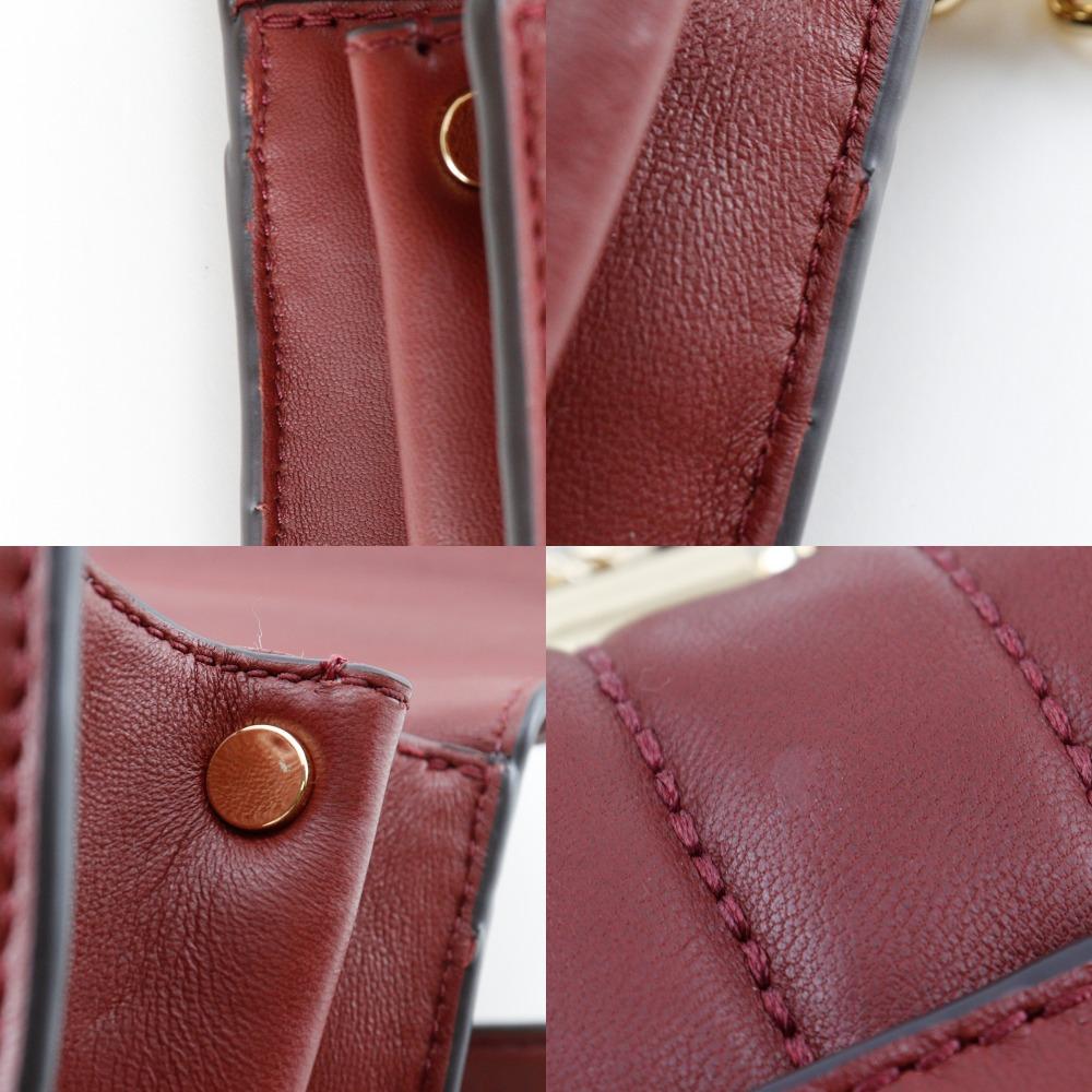 Michael Kors Whitney Shoulder Bag 30F8GXIL3T ChainShoulder Red Calfskin Women Used