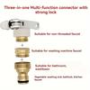 3-in-1 Copper Faucet Adapter Set Garden Quick Connect Hose Connector