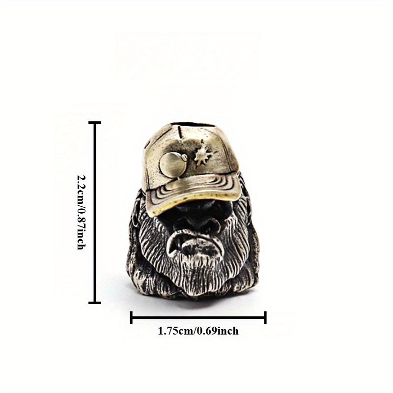 1pcs 5.5mm Hole Vintage Brass Aged Orangutan Hat DIY Accessories Keychain Necklace Beading Home Decorations Universal Pendant Backpack Charm