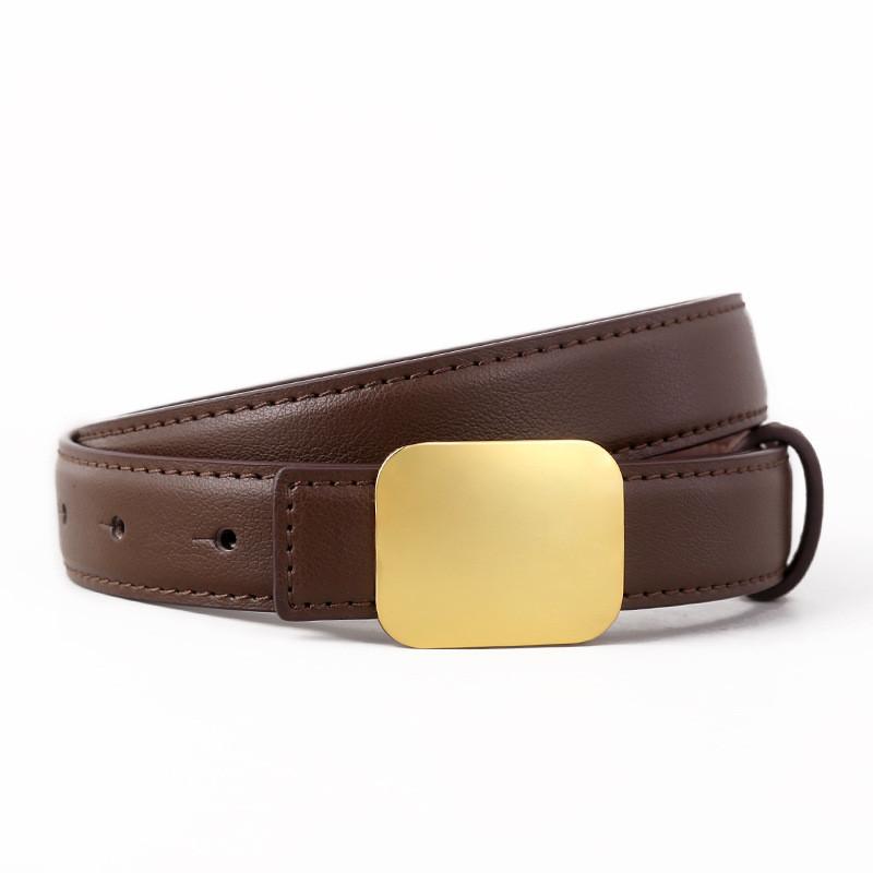 Womens Leather Belt With Alloy Buckle For Dress And Pants Casual Wear
