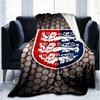 1PC England Football Crest Printed Soft Flannel Blanket Throw for Adult Bedroom Living Room Sofa Camping Travel Fan gifts Christmas Gifts
