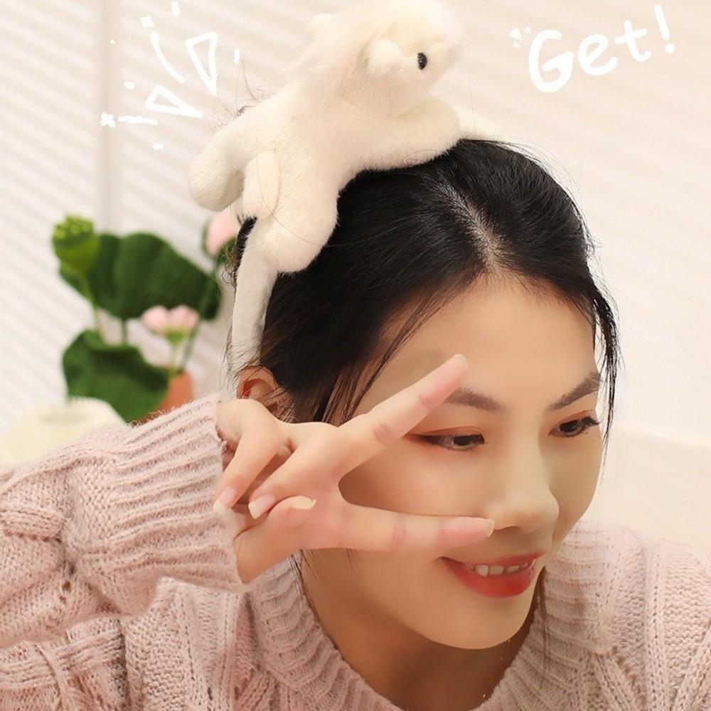 Pony Horse Hair Hoop Mascot New Year Headpiece 2026 New Year Headband  Masquerade Party