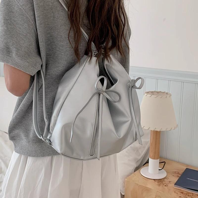 Women's High-capacity Single-shoulder Backpack Arc-shaped Bag Casual New
