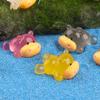 Cartoon Mini Luminous Small Hippopotamus Miniature Figurines Landscape Decoration Diy Home Decoration Accessories Gifts