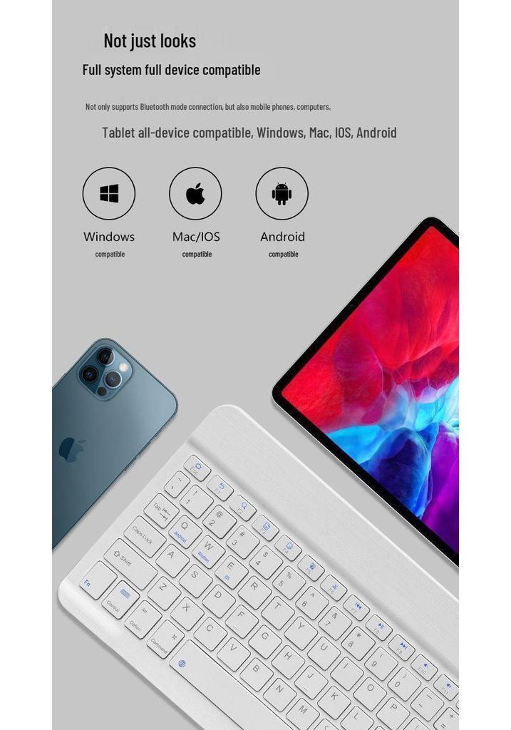 Bluetooth Keyboard and Mouse Set for iPad, Huawei, Xiaomi, Samsung Devices with Wireless Connectivity