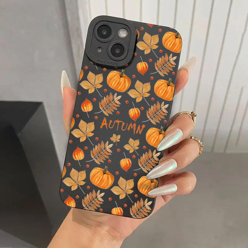 Autumn Maple Leaves Pumpkin Phone Case for Xiaomi Redmi Note 14 13 12 11 Pro Plus 4G 5G 12S 11S 10S 10 9 9S 8 10C 10A Cover