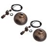 2 Set Vintage Industrial Plug in Pulley Pendant Light with 19.6ft Cord Bronze Dome Ceiling Light