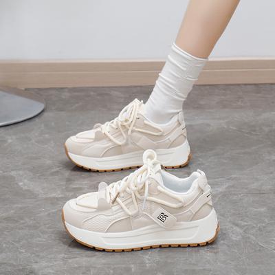 Ins Koreanische Version Mesh Dad Schuhe Damen 2025 Frühling neu atmungsaktive weibliche Studenten Sportschuhe erhöhen Freizeitschuhe SH208