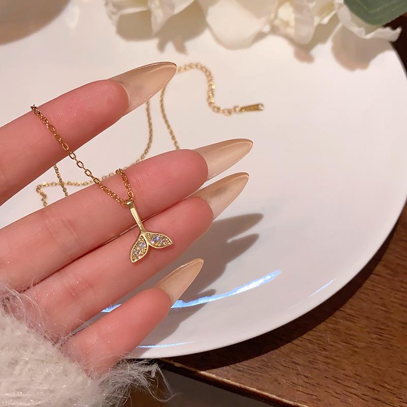 Japanese & Korean Style Geometric Titanium Steel Necklace - Women's Clavicle Chain Collection