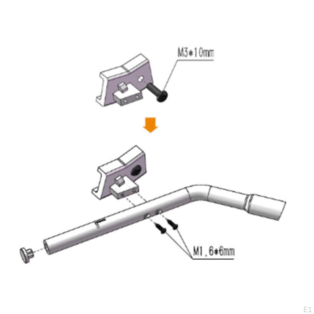 RC Crawler Exhaust Pipe Realistic Kit with Fasteners Scale Tailpipe
