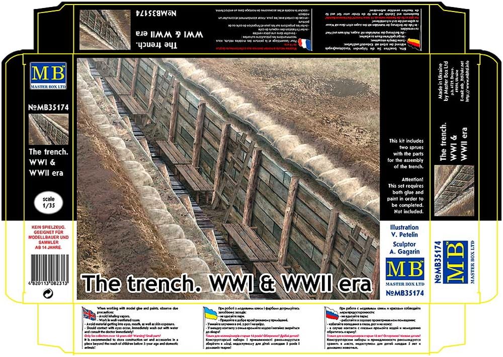 Master Box Trench Mini Diorama First and Second War Plastic Model MB35174 1/35