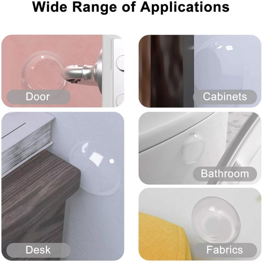 Silicone Door Stopper Wall Protectors Guards Self Adhesive Door Handle Cribs Bumper Stoppers Mute Stickers Furniture Pads