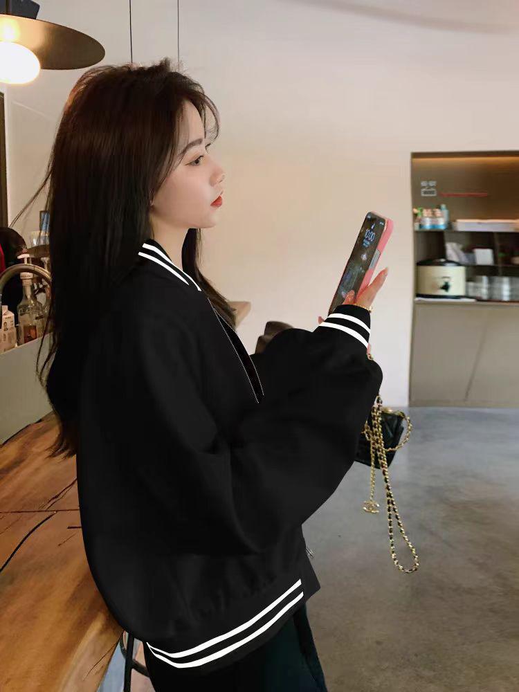 Women's White Fragrance Style Baseball Jacket 2024 - Petite, Short, High-End Niche American Design.