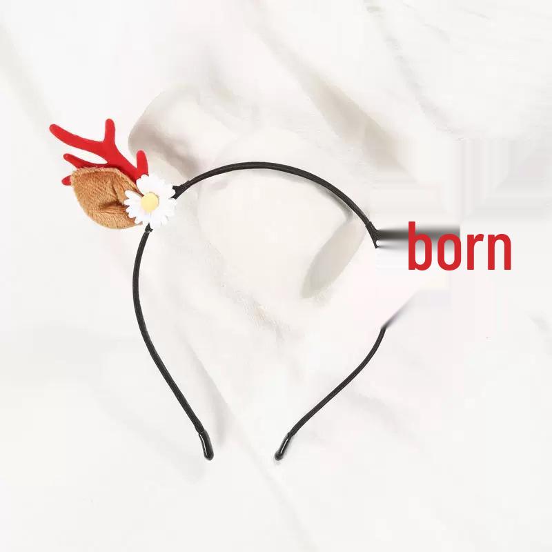 Barrette Serre-tête Bois de Faon Style Mori - Accessoire de Cheveux de Noël Mignon d'Inspiration Féerique pour Femmes