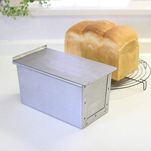 Asai Shoten Original Altite New Bread Pan for Perfectly Shaped Mountain Bread, 1.5 Loaf, Silver