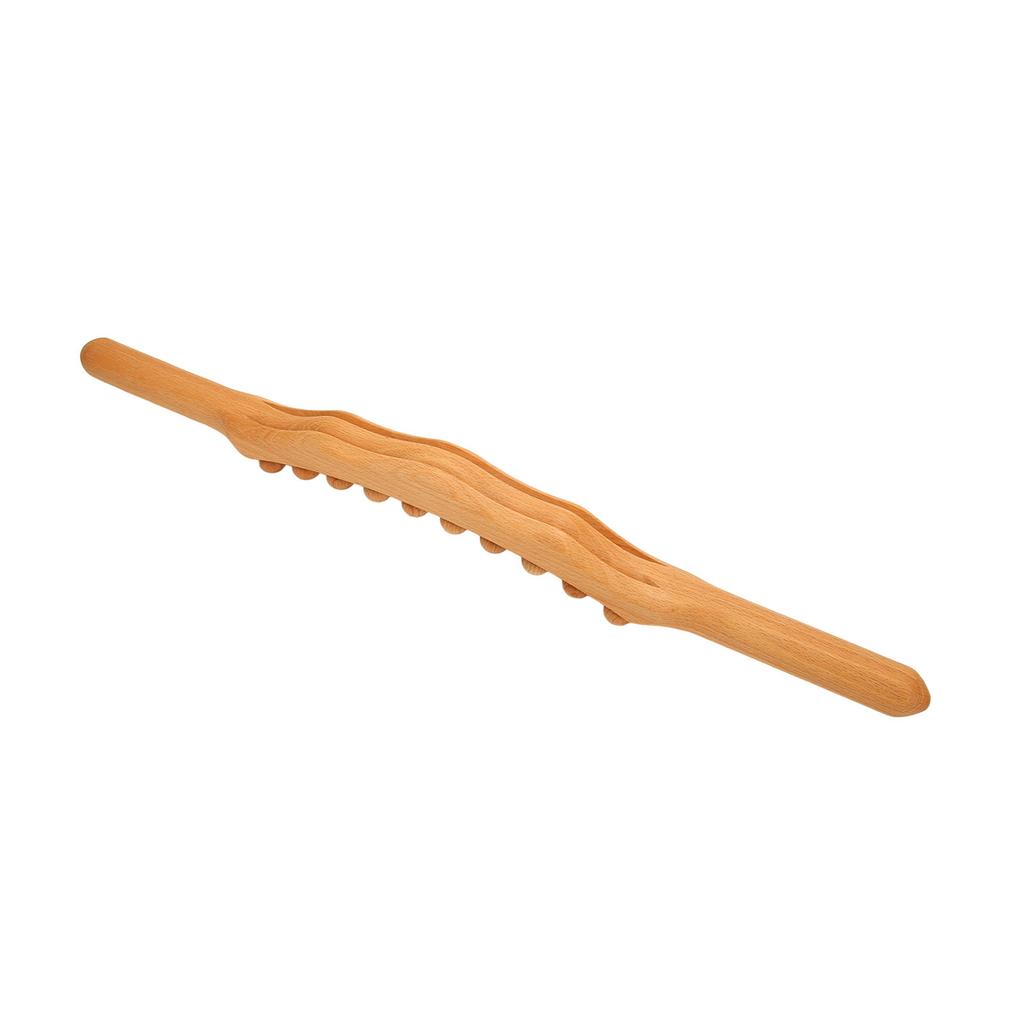 Body Massage Stick 20 Beads Wooden Muscle Massage Bar for Back Belly Shoulder