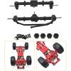 Generic 1:12 Front and Rear Axle Housing Set, Front and Rear Bridge Repair Parts, Practical Bridge Shaft Complete Set for MN168 Model Trucks, Black