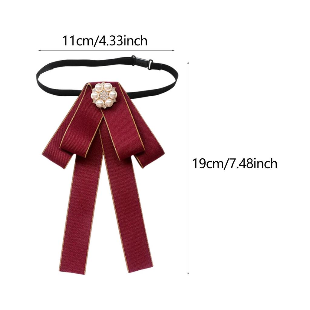 Bow Tie for Women Accessory Shirt Suit Adjustable Elastic Band Classic Polyester Easy