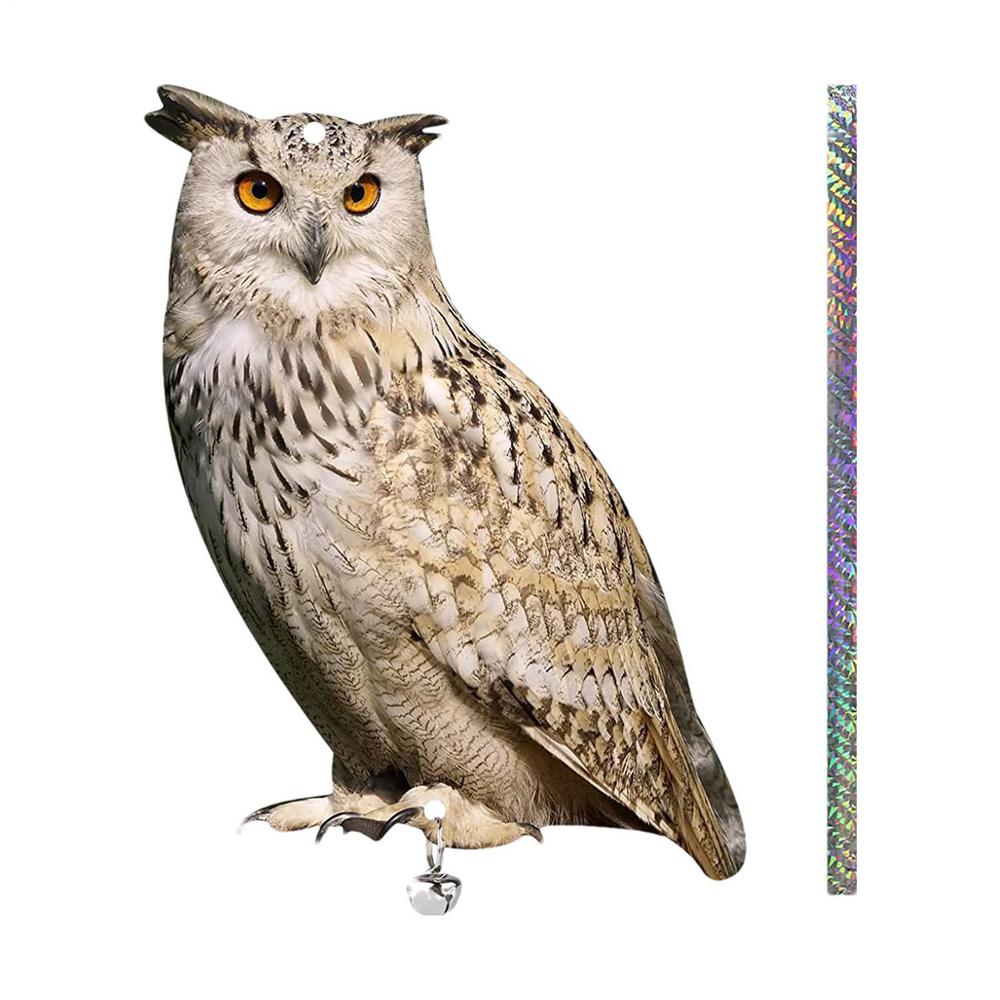Owl Decoy Birds Deterrents Devices Fake Owl Decoy Reflective Bird Scarecrow Sculpture Fake Owl Decoy Reflective Bird Scarecrow