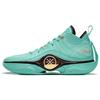 New LiNing Wade Shadow 5 Cushioning Lightweight Rebound Mid Top Basketball Shoes Men's Parrot Green ABPT053-4