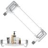 RV Shower Corner Storage Stainless Steel Telescopic RV Shower Caddy Space-saving Storage Bar Anti-Rust Adjustable RV Shelf Rod