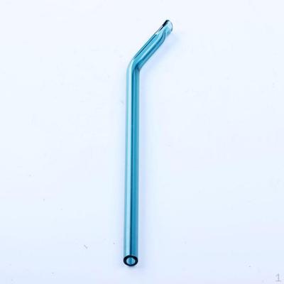 18cm Eco Friendly Reusable Borosilicate Glass Drinking Straws Bent Curved Head Straw with