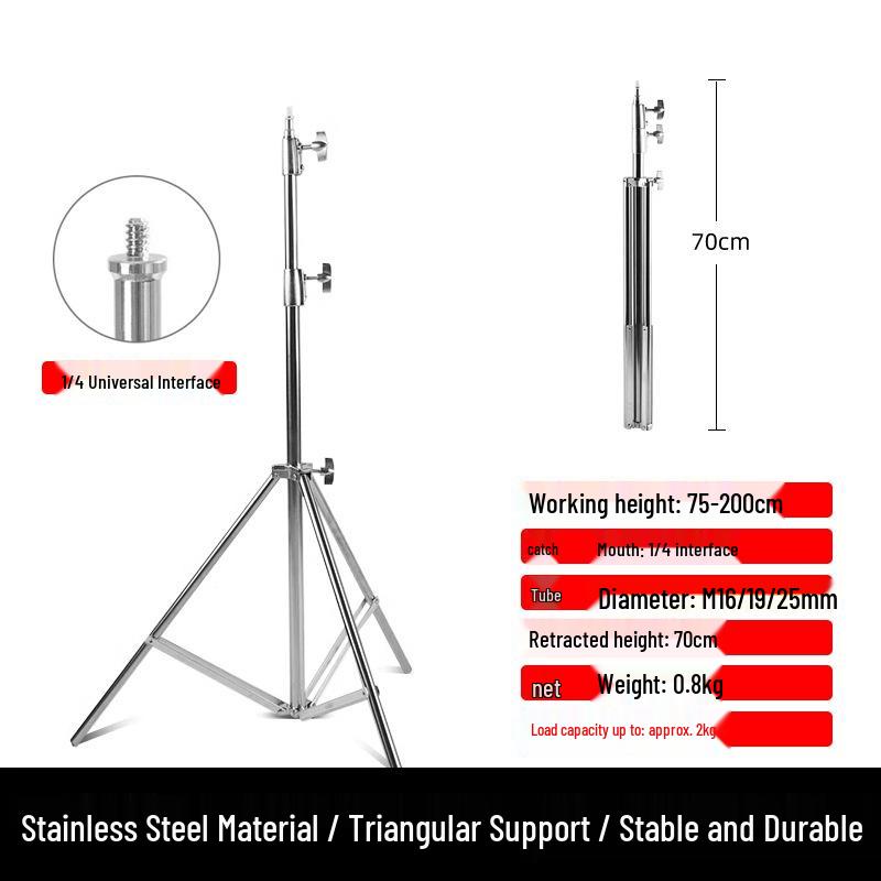 Suporte de Luz de Tripé LED para Fotografia ao Ar Livre, Ajustável de 2-2,8 Metros