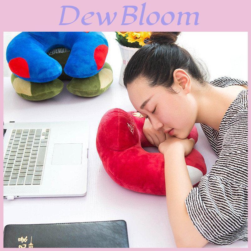 Luxurious South Korean Velvet Fabric U-shape Inflatable Neck Pillow For Travel