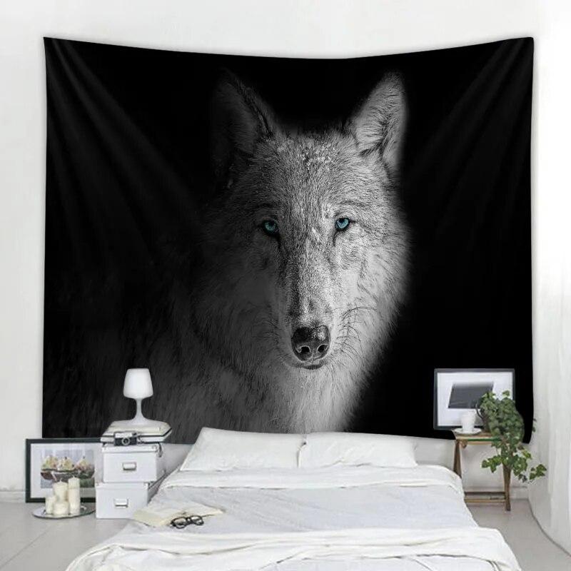 Fantasie Wolf Wandteppich Hängen Tier Zimmer Dekoration Böhmischen Psychedelic Mandala Hause Schlafsaal Wand Dekoration