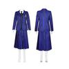 Halloween Wednesday Addams Role Playing Adult School Uniform Costume Set For Themed Parties
