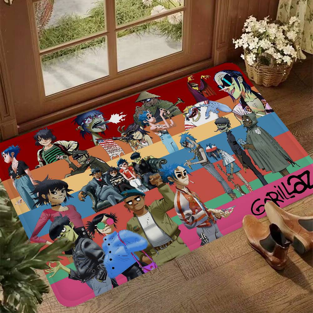Band G-Gorillaz Music Cool Room Mats Anti-slip Absorb Water Long Strip Cushion Bedroon Mat Household Carpets