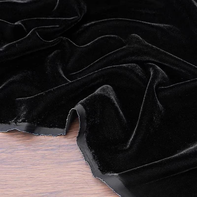 Non-elastic Woven Velvet Designer Fabric for DIY Sewing Dress Set,Half Skirt, Wide-leg Pants, Cotton-like Lustrous Velvet Fabric