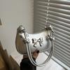 Pu Material Small Square Bag With Zip Closure For Daily Casual Street Style