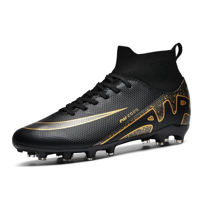 New high-top football shoes Men's and women's broken nails Student long nails Competition training Sports football shoes Non-slip