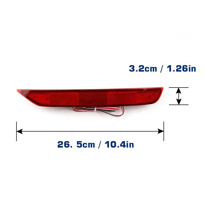 2pcs Red LED Rear Bumper Brake Stop Tail Fog Light For Subaru Forester 2008-2016 2009 2010 2011 2012 2013 2014 2015 2017 2018