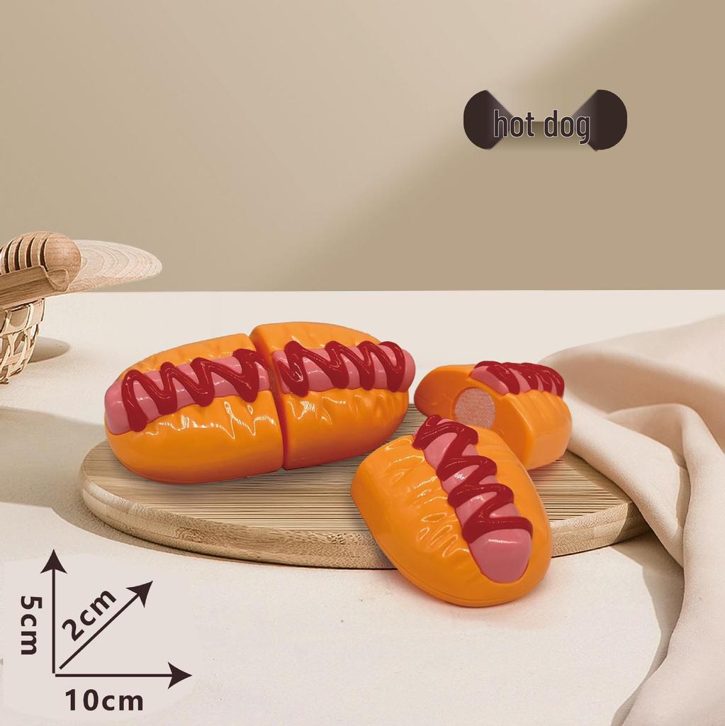Children's Pretend Play Food Set with Cutting Fruits, Vegetables and Pizza