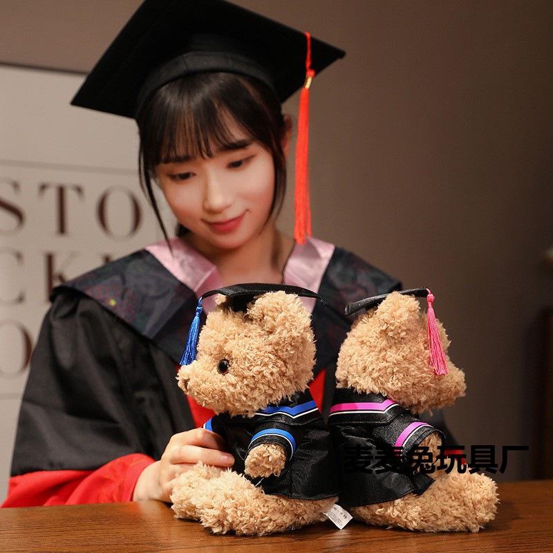 Graduation Season Doll Gift Doctor Clothes Bear Doll Fried Bear Plush Doll Wearing Doctor Hat Bear Can Be Added
