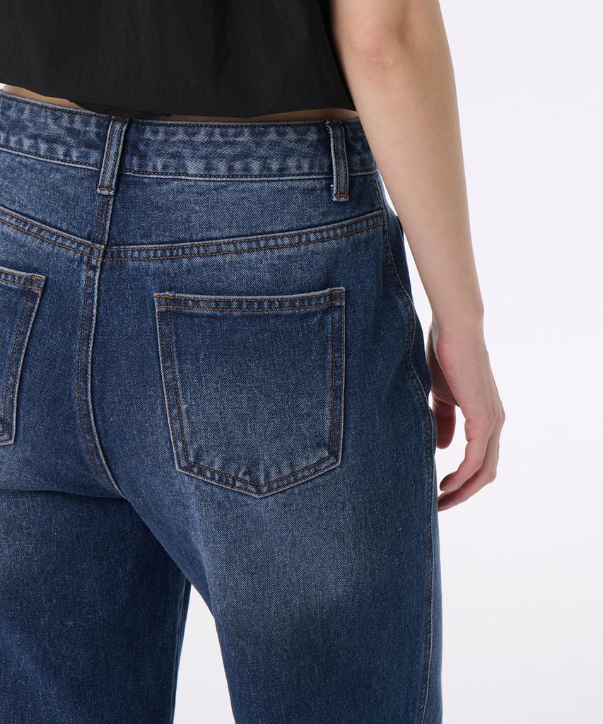 MUSINSA STANDARD WOMAN Women'S Out Pocket Regular Fit Denim Pants [Medium Indigo]