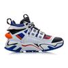 Li Ning Vintage Basketball Shoes Men's High top Blue White Orange AGBP083-8