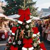 Creative Christmas Bow Decoration 3D Wine Red Bowknot  Christmas Tree Decoration