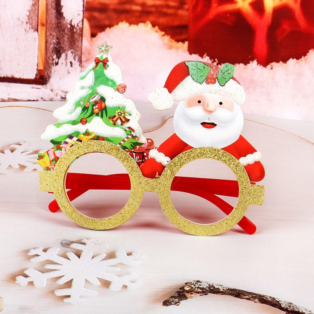 Santa Claus Christmas Eye Frame Xmas Tree Party Prop Happy New Year Christmas Glasses  Kids