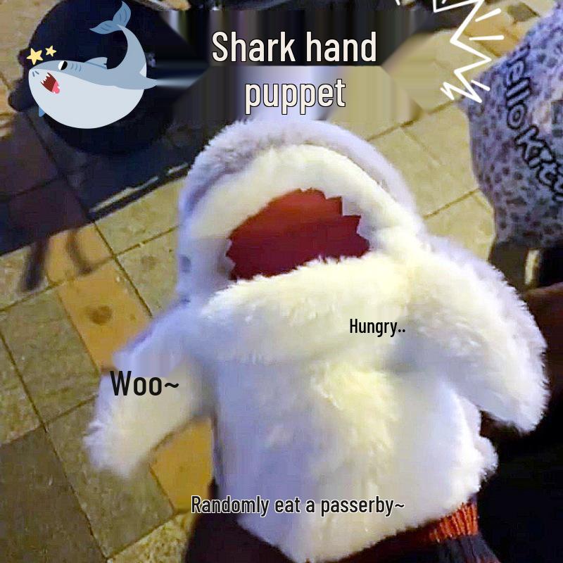 

Интерактивная перчатка-кукла «Малыш Шарк» – Успокаивающая плюшевая игрушка с открывающимся ртом для творческой игры Standard