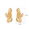 Big Metal Flower Shape Earring Stud For Women Gold Color Exaggerated Irregular Shape Women Post Earrings Silver Color Jewelry